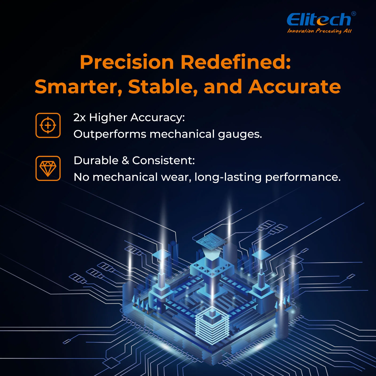 Elitech DMG-2SE-kit Digital Manifold Gauge for HVAC, Refrigeration & AC Systems – Pressure & Temperature Measurement, LCD Display with Hoses - Image 4