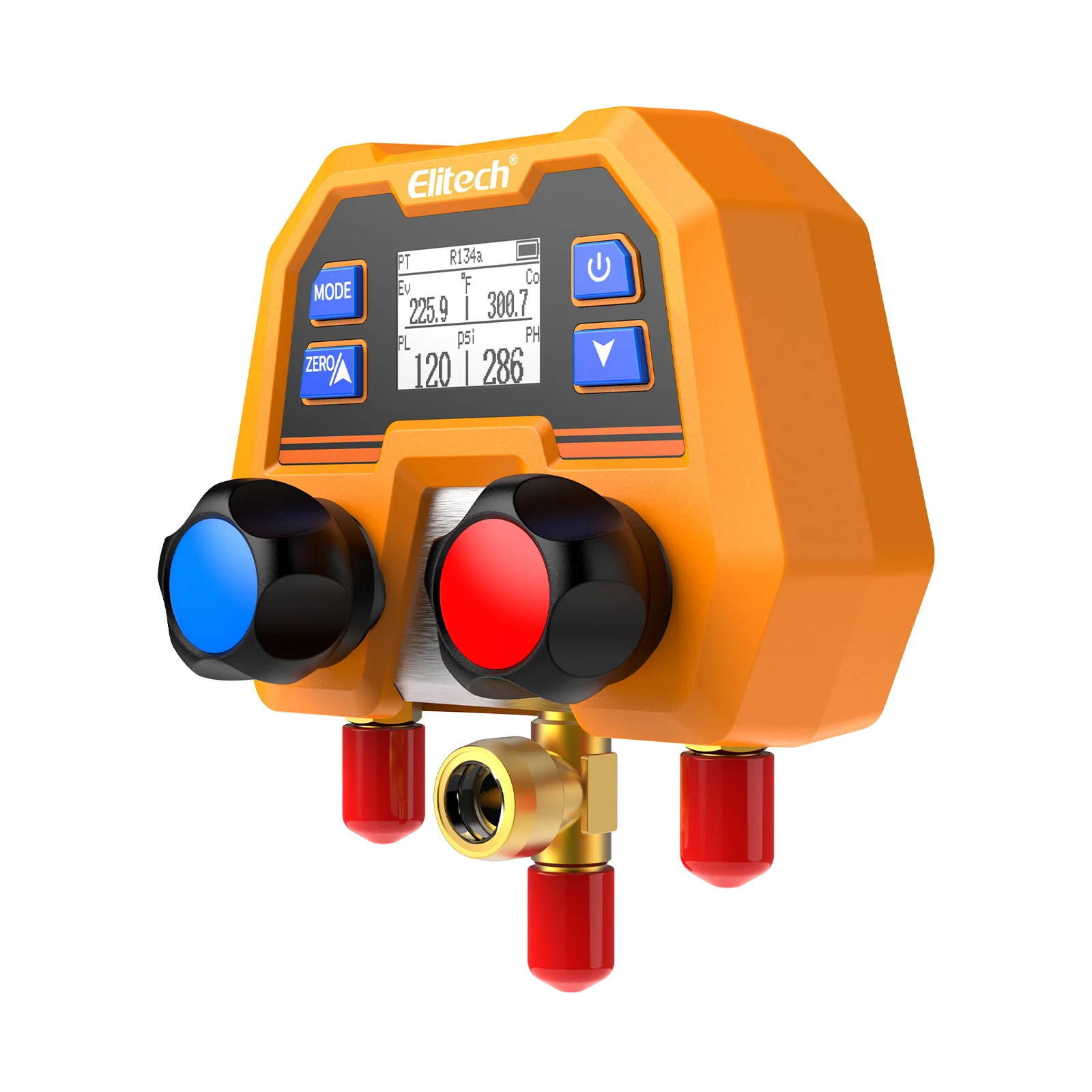 Elitech DMG-2SE-kit Digital Manifold Gauge for HVAC, Refrigeration & AC Systems – Pressure & Temperature Measurement, LCD Display with Hoses - Image 7
