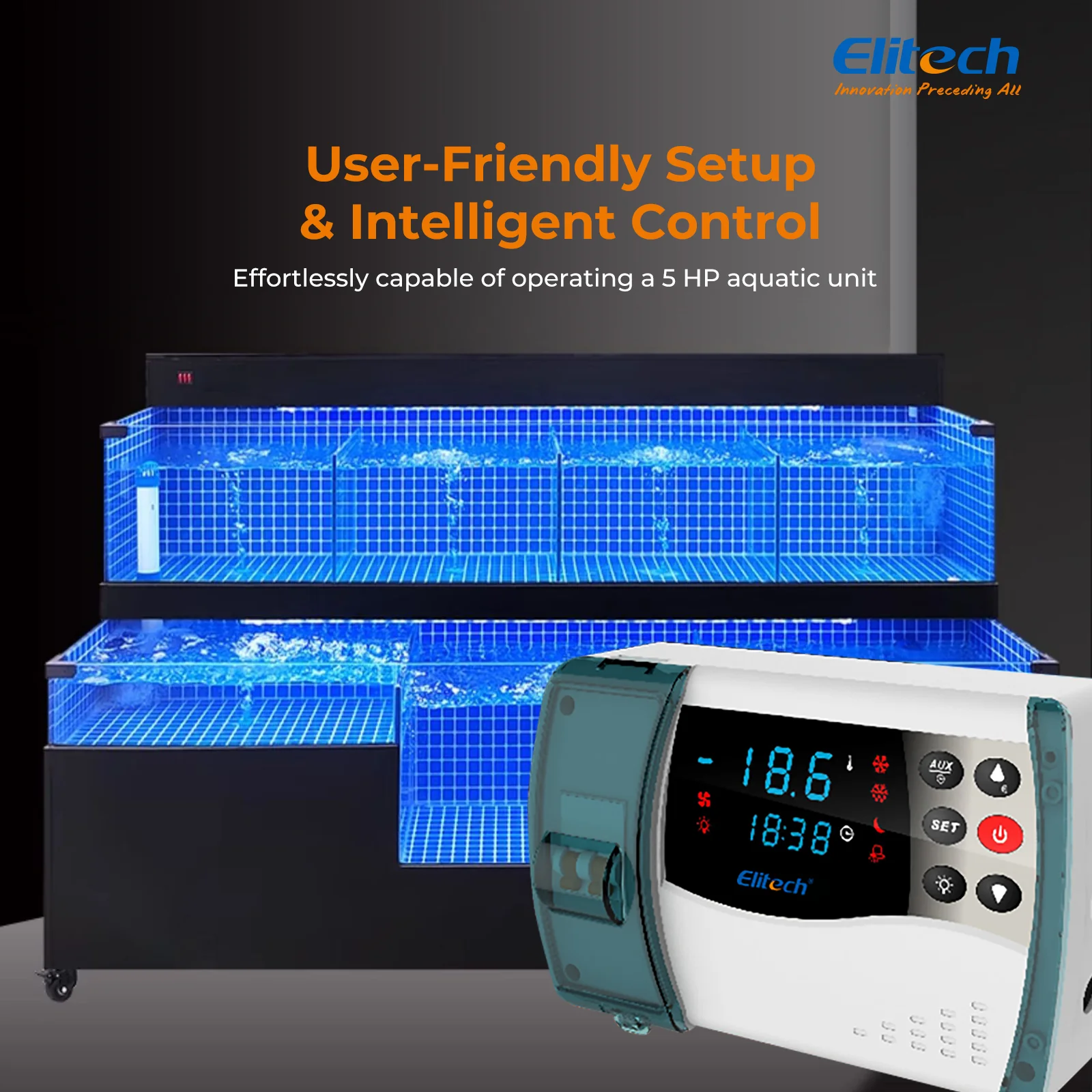Elitech ECB-1000Plus Cloud Plastic Electric Control Panel With Refrigeration 3HP, Defrost, Fan, Light and Alarm Output, 100-256VAC, WiFi Network, With Temperature Sensor, Evaporator Defrost Sensor, Digital Signal Inputs - Image 4
