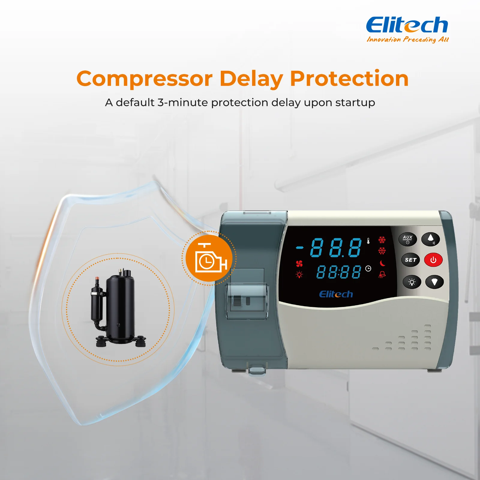Elitech ECB-1000Plus Cloud Plastic Electric Control Panel With Refrigeration 3HP, Defrost, Fan, Light and Alarm Output, 100-256VAC, WiFi Network, With Temperature Sensor, Evaporator Defrost Sensor, Digital Signal Inputs - Image 6