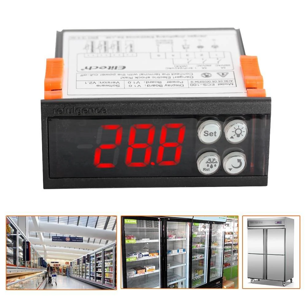 Elitech ECS-16 One-Way Output Digital Temperature Controller, Cooling or Heating Mode, Direct Drive Single-phase 1.5HP Compressor, For Beverage Cabinets - Image 4