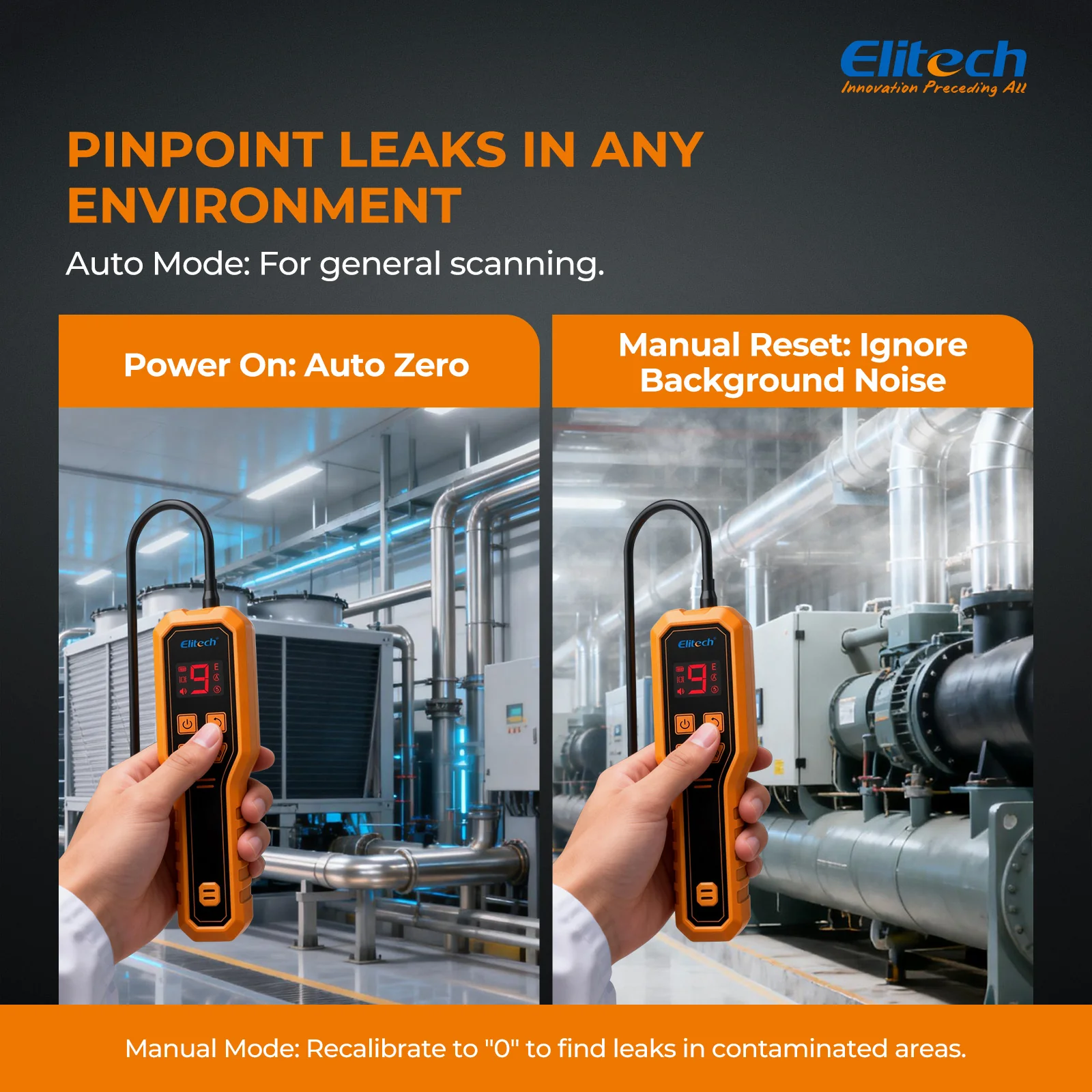 Elitech ELD-270 Heated Diode Refrigerant Leak Detector, HVAC Freon Sniffer with Digital Display & Vibration Alarm, High Sensitivity (2g/yr) for R410A R134a R1234yf R290 CFCs HCFCs HFCs - Image 4