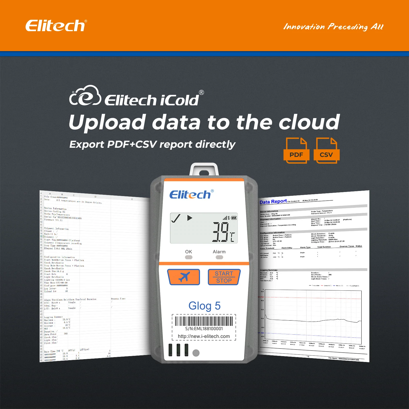 Elitech Glog 5 Singe-Use Temperature Data Logger 2G/4G Communication, Disposable IoT Recorder - Image 7