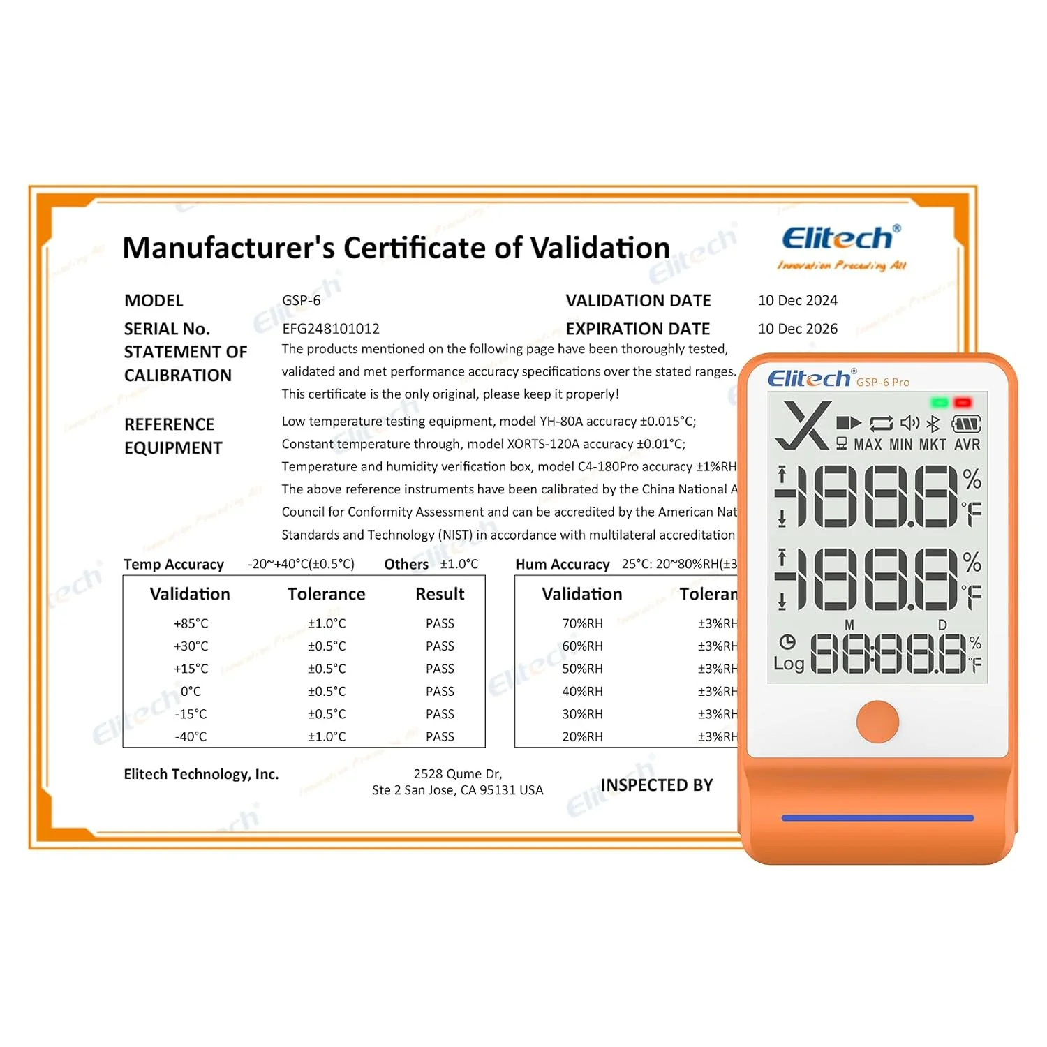 Elitech GSP-6 Pro GLE/THE Temperature and Humidity Data Logger with Glycol Bottle Temperature Sensor Dual External Sensors - Image 7