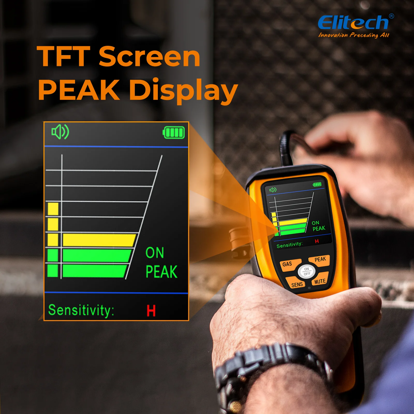 Elitech ILD-300 Electronic Refrigerant Heat Pump Leak Detector HVAC, Freon Leak Detector, Infrared Sensor up to 10 years' service life, 4g/yr, Gas Selection - Image 3