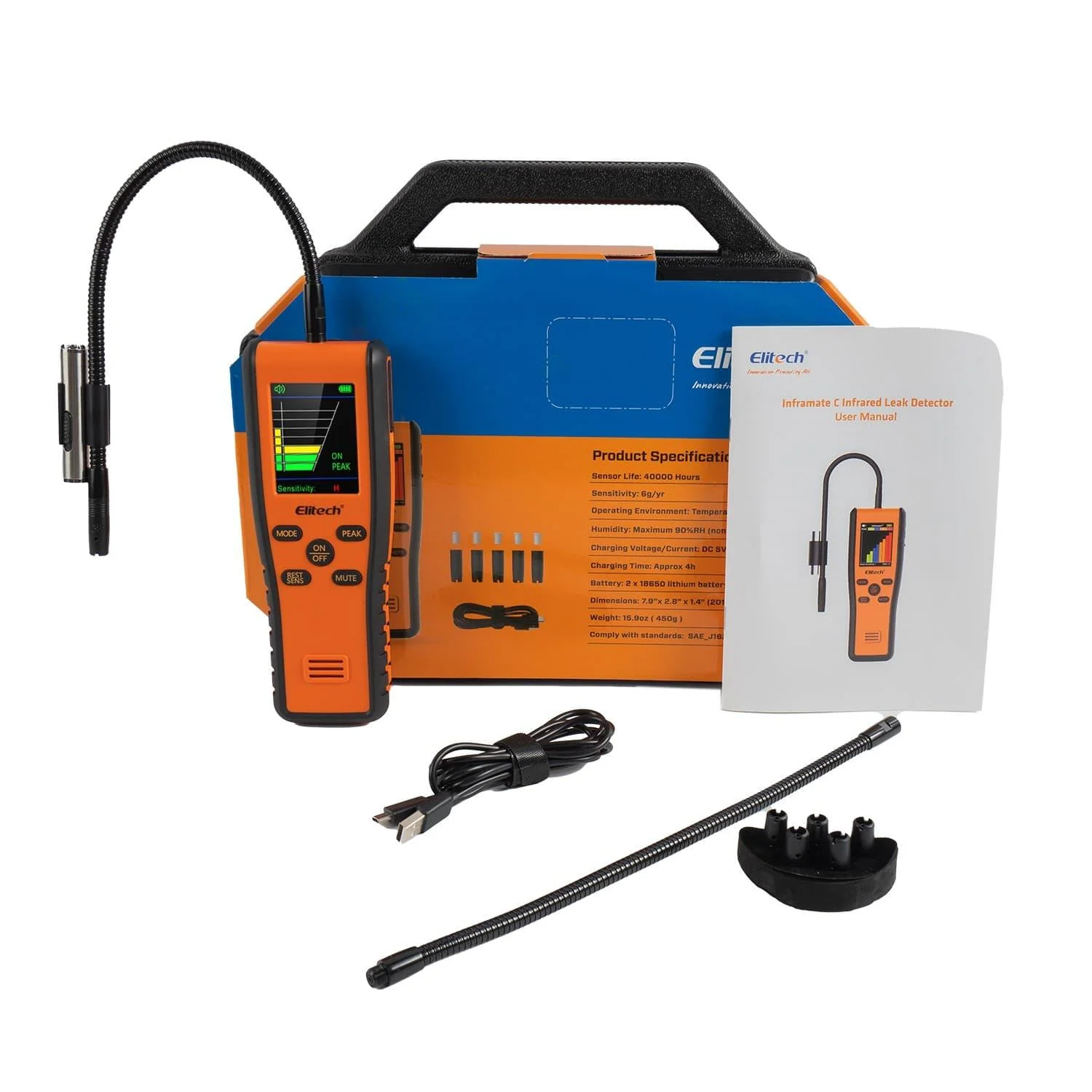 Elitech Inframate C CO2 Carbon Dioxide Leak Detector, R744 Refrigeration Heat Pump Leakage Tester, R-744 Gas Detector for HVACR - Image 7