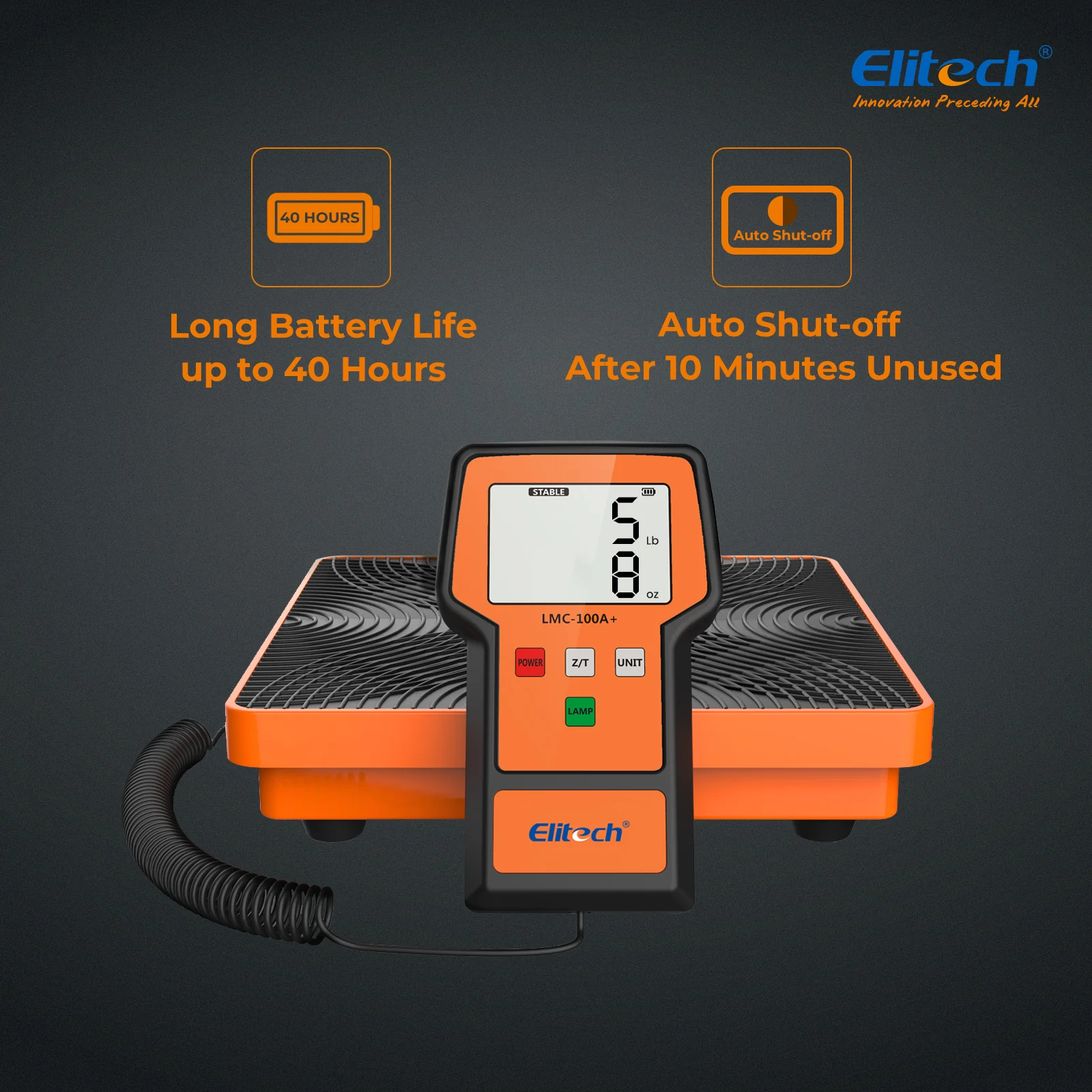 Elitech LMC-100A+ Electronic Refrigerant Scale 100kg Digital Freon Charging Scale for HVAC Heat Pumps A/C - Image 4