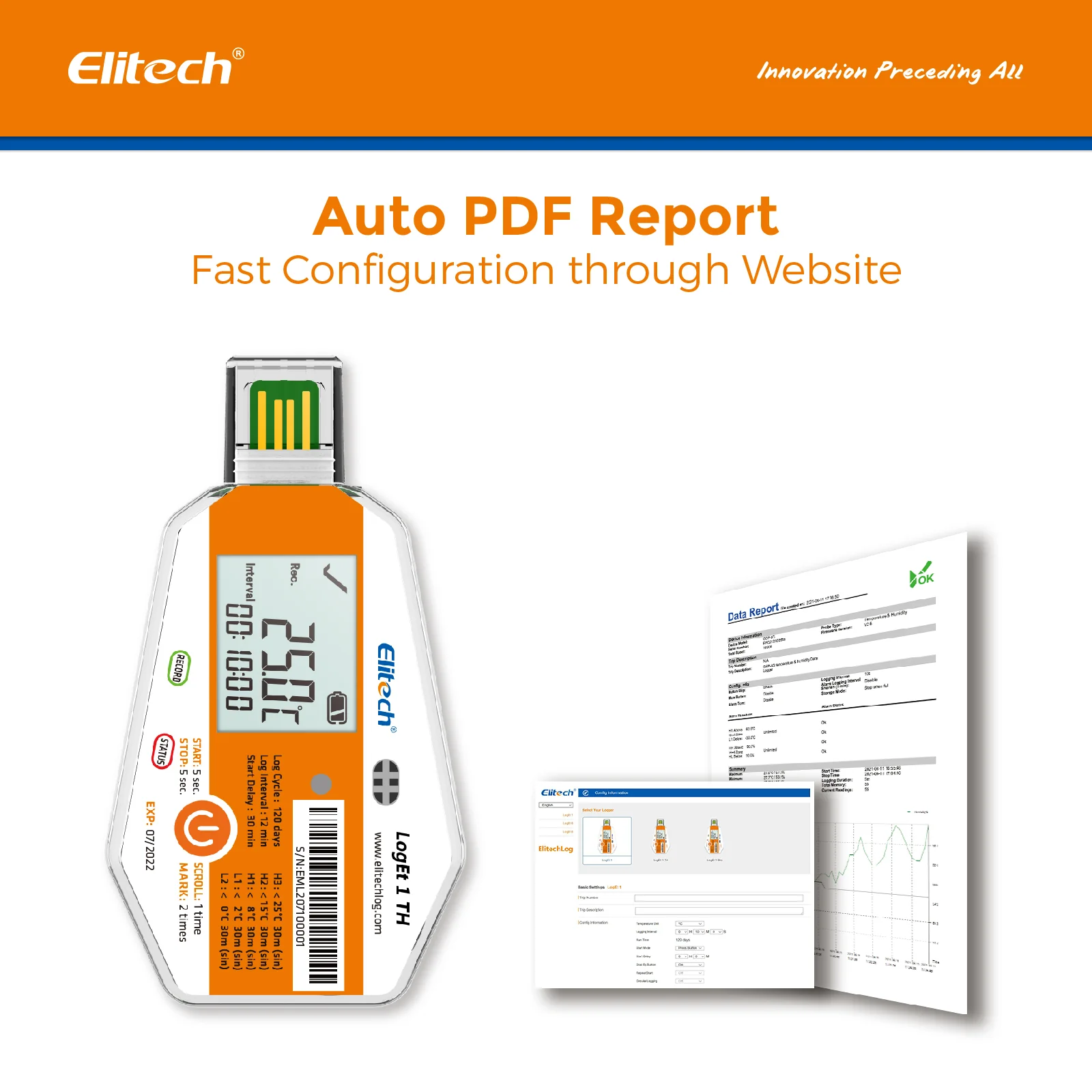 Elitech LogEt-1TH Single Use Temperature and Humidity Data Logger, Vaccine and Pharmaceutical Data Logger, Disposable Temperature Recorder for Vaccine and Pharmaceutical - Image 5