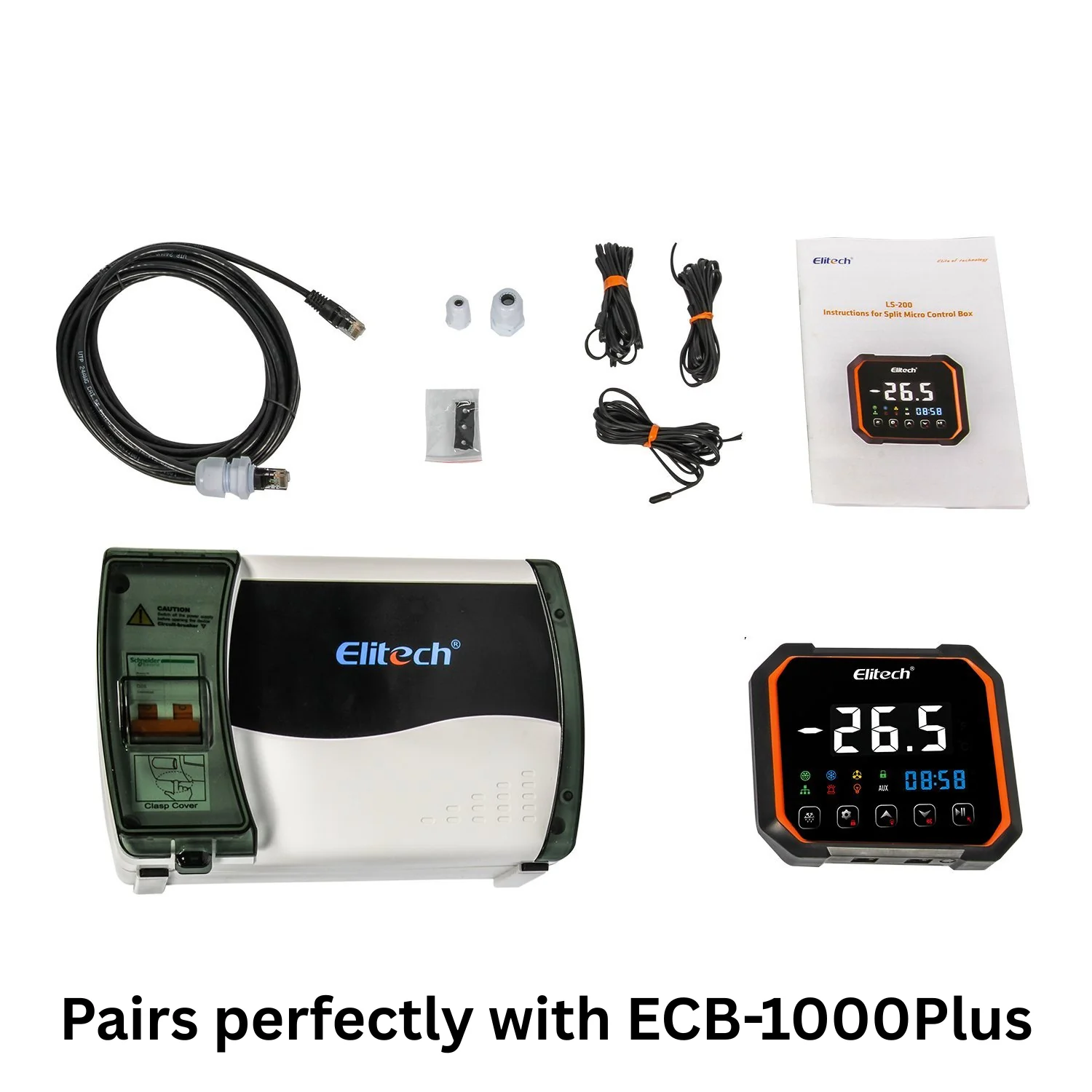 Elitech LS200 WiFi Single-phase Split Plastic Electric Control Panel With Refrigeration 3HP, Defrost, Fan, Light and Alarm Output 100-256VAC WiFi Network, With Temperature & Defrost Probe Sensor, Three-way Digital Inputs, RS-485 & Bluetooth - Image 14