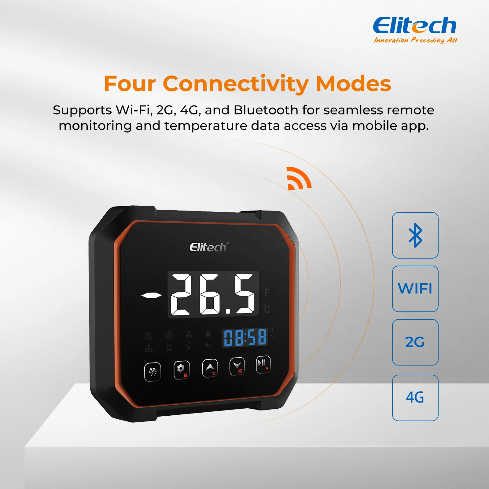 Elitech LS200 WiFi Single-phase Split Plastic Electric Control Panel With Refrigeration 3HP, Defrost, Fan, Light and Alarm Output 100-256VAC WiFi Network, With Temperature & Defrost Probe Sensor, Three-way Digital Inputs, RS-485 & Bluetooth - Image 3