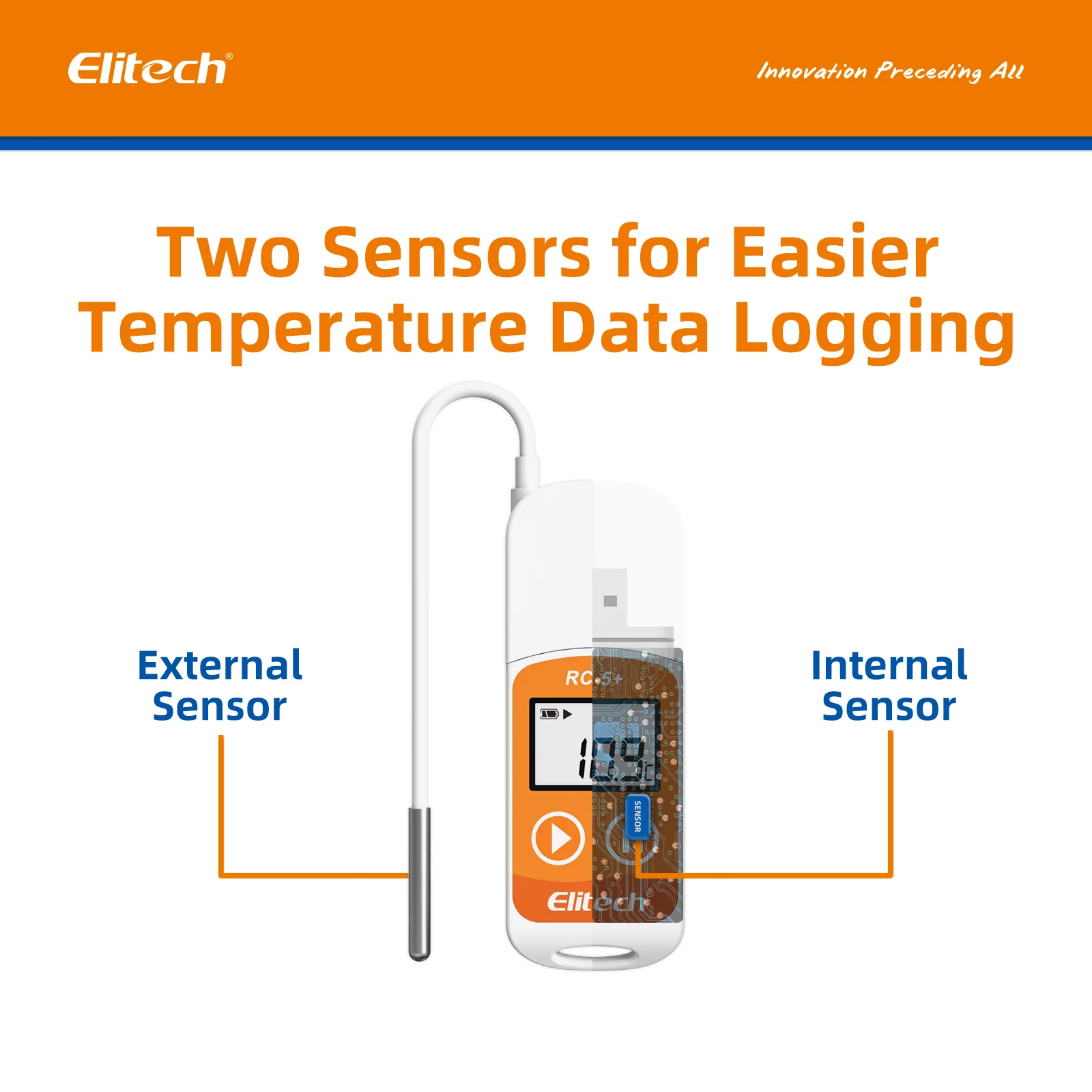 Elitech RC-5+ TE PDF USB Temperature Data Logger with External Probe -40℃~85℃ - Image 3