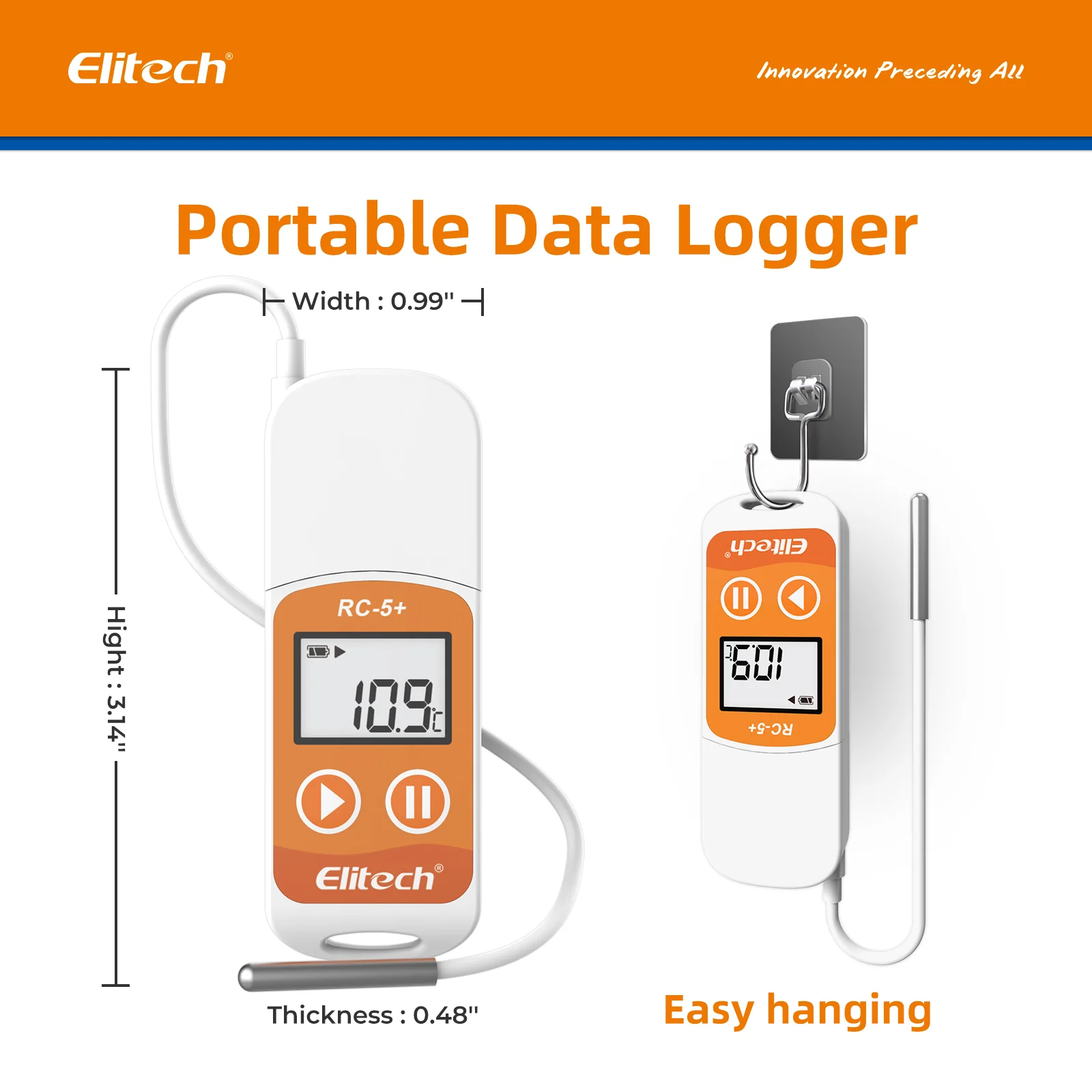 Elitech RC-5+ TE PDF USB Temperature Data Logger with External Probe -40℃~85℃ - Image 8