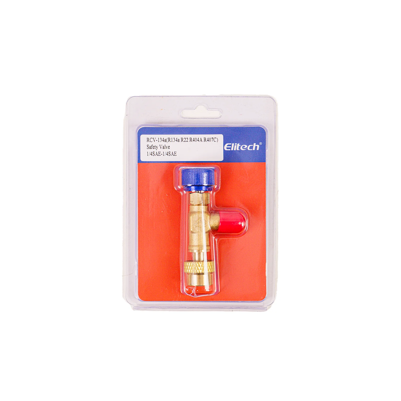 Elitech RCV134a Safety Valve Refrigerant Charging Valve Brass Liquid Safety Valve for R134a R22 R407 R404 1/4in Male1/4in Female Air Conditioner Manifold