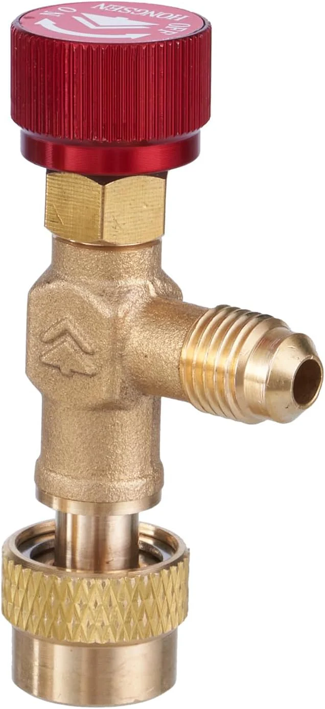 Elitech RCV410A R32 R410a Refrigerant Charging Safety  Valve, 1/4" Male to 5/16" Female,  for R32 R410a Air Conditioner Manifold Brass Low Loss Fittings - Image 3