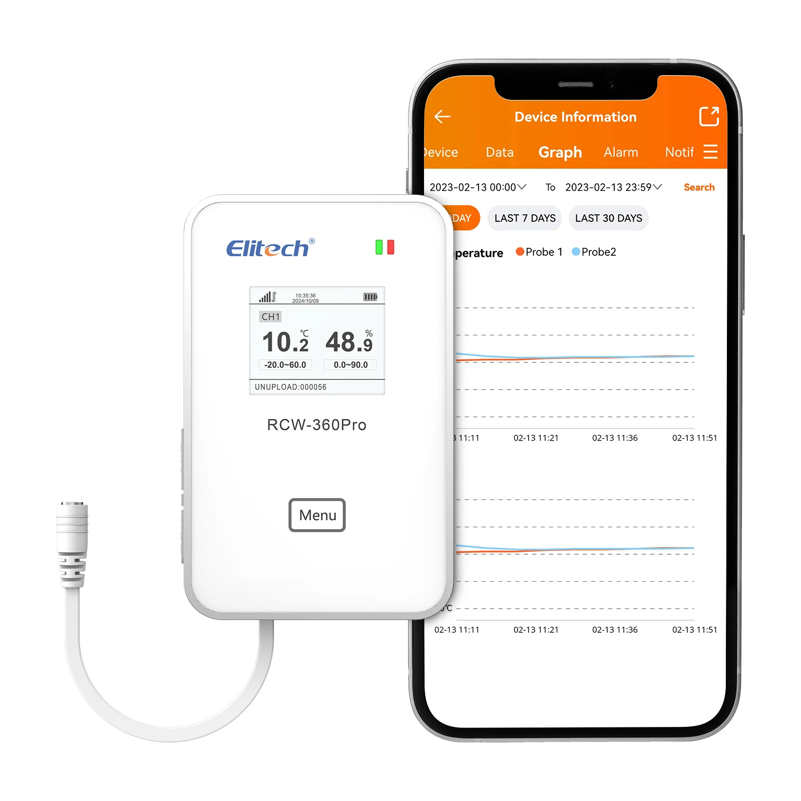 Elitech RCW-360Pro 4G Temperature Data Logger, Remote Real-Time Data Logger, APP/Cloud Data Storage (Need to buy probe separately) - Image 17