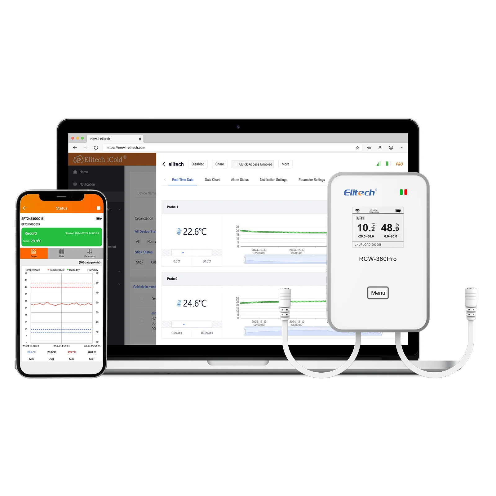 Elitech RCW-360Pro 4G Temperature Data Logger, Remote Real-Time Data Logger, APP/Cloud Data Storage (Need to buy probe separately) - Image 9