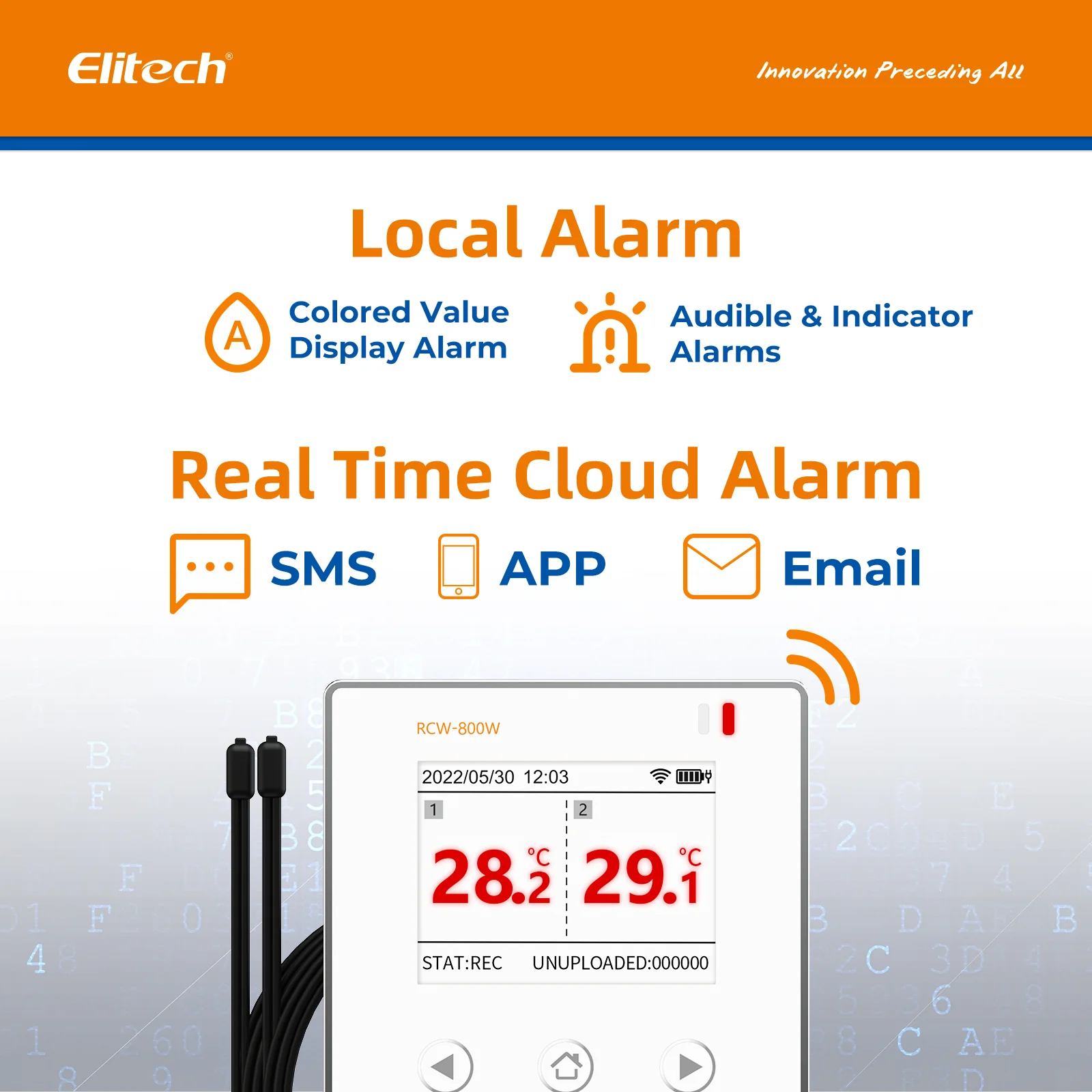 Elitech RCW-800W-TDE Wireless Temperature Data Logger, WIFI Remote Temperature Recorder for Refrigerator - Image 4