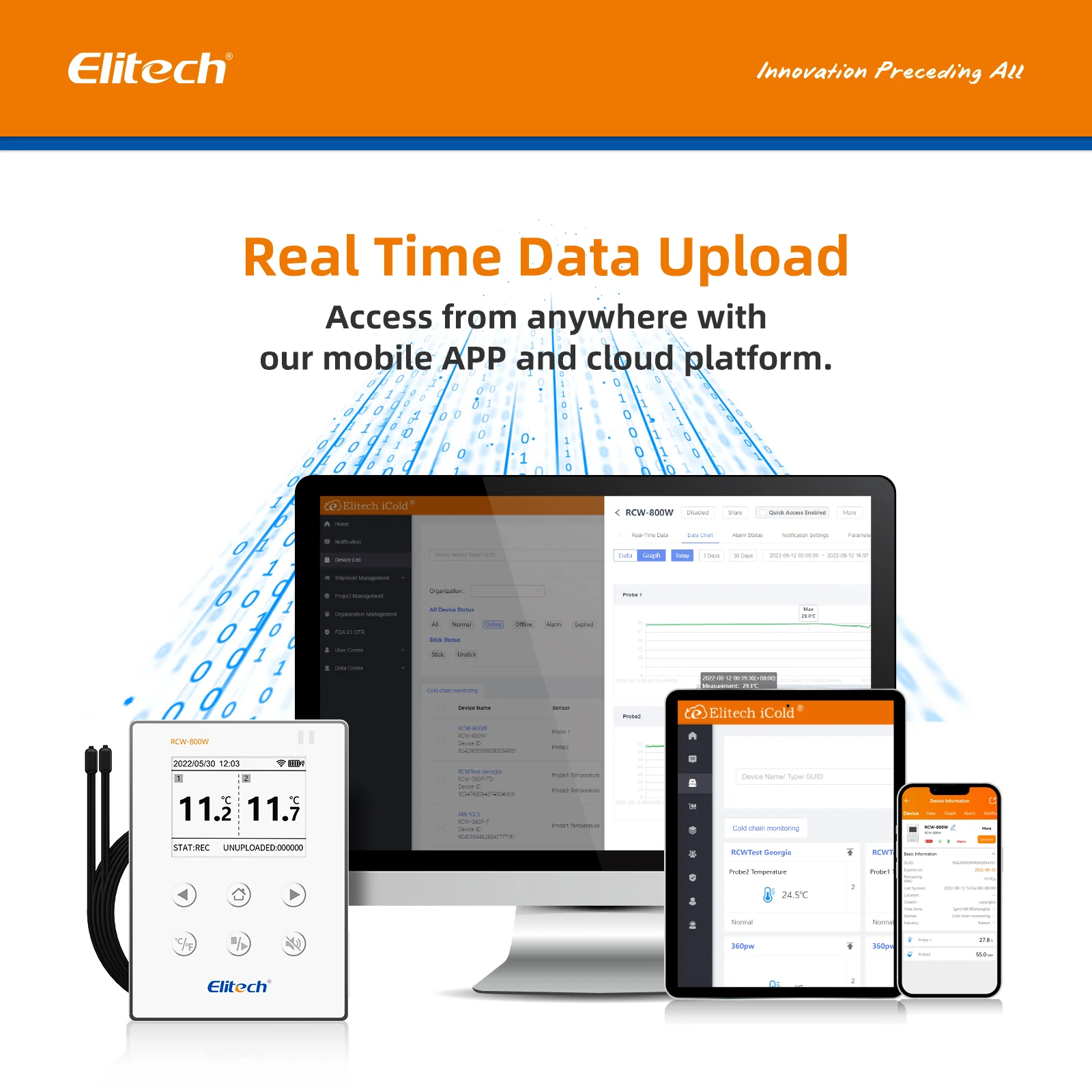 Elitech RCW-800W-TDE Wireless Temperature Data Logger, WIFI Remote Temperature Recorder for Refrigerator - Image 6