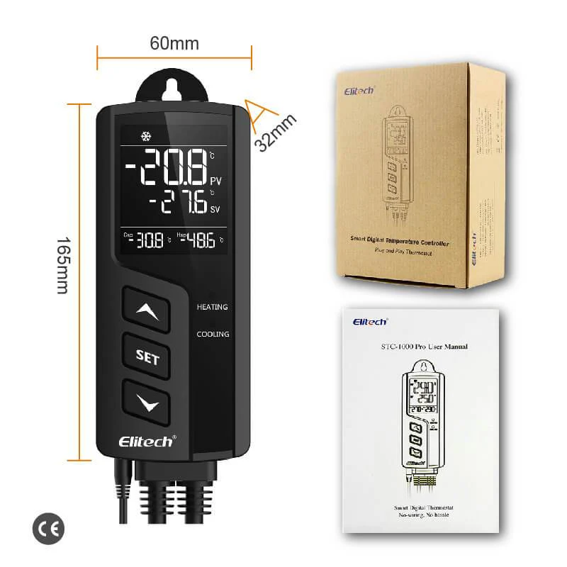 Elitech STC-1000Pro Temperature Controller Thermostat Automatic Switch Cooling and Heating, Prewired - Just Plug and Play, Wall-mounted - Image 8