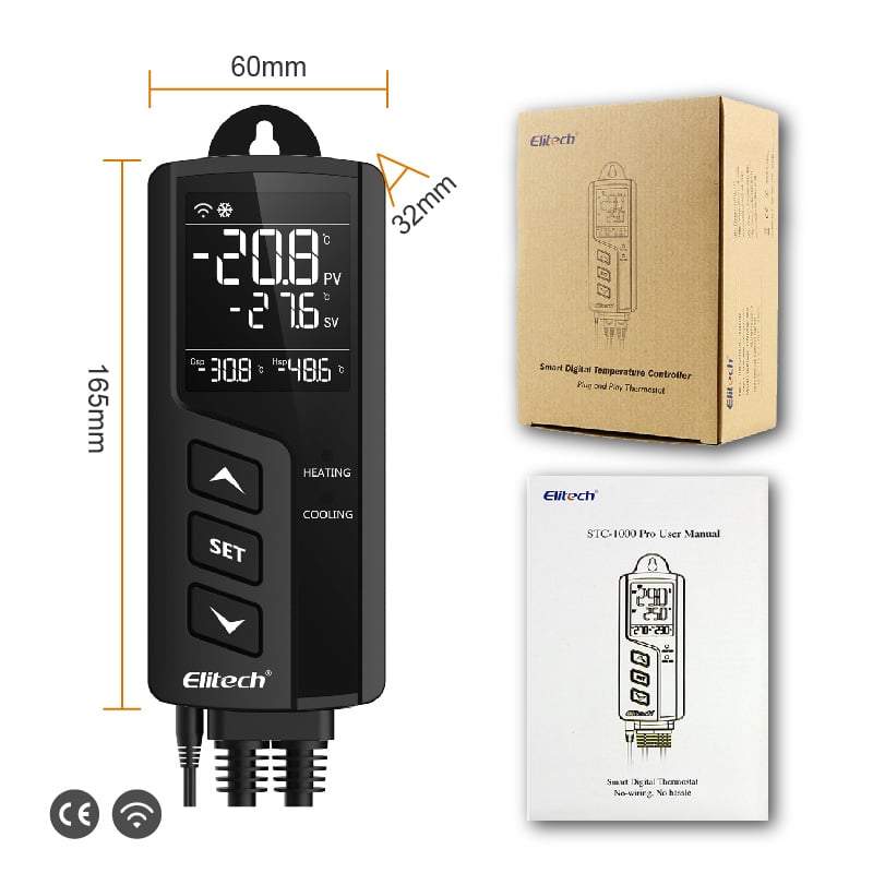 Elitech STC-1000WiFi Temperature Controller Thermostat, Prewired - Just Plug and Play, WiFi Wireless Remote Control - Image 9