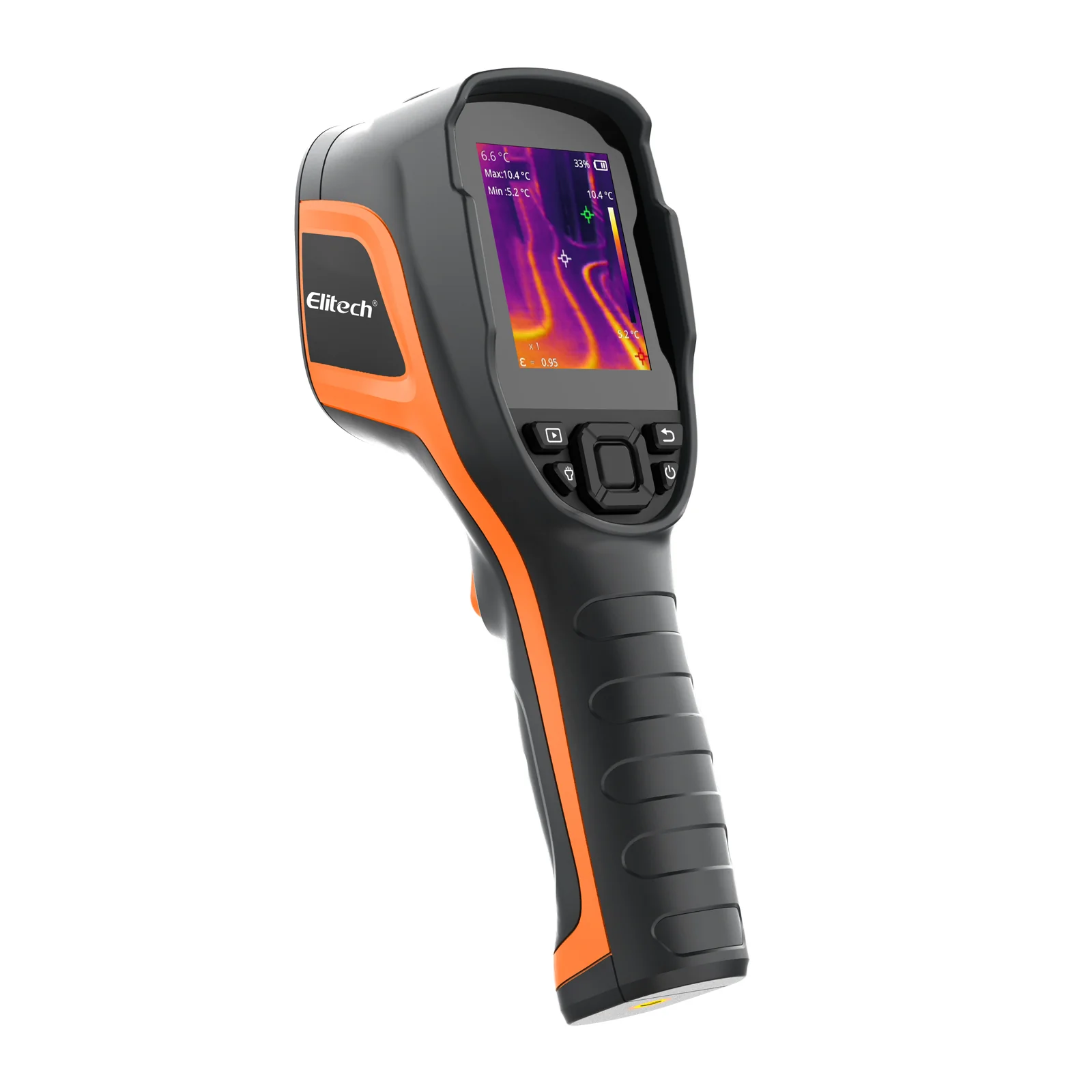 Elitech TIC-210 Handheld Thermal Imaging Camera – Infrared Thermal Imager with 256×192 IR Resolution, Real-Time Video Recording, Emissivity & Temp Alarm Settings, for HVAC, Electrical, Building Inspection