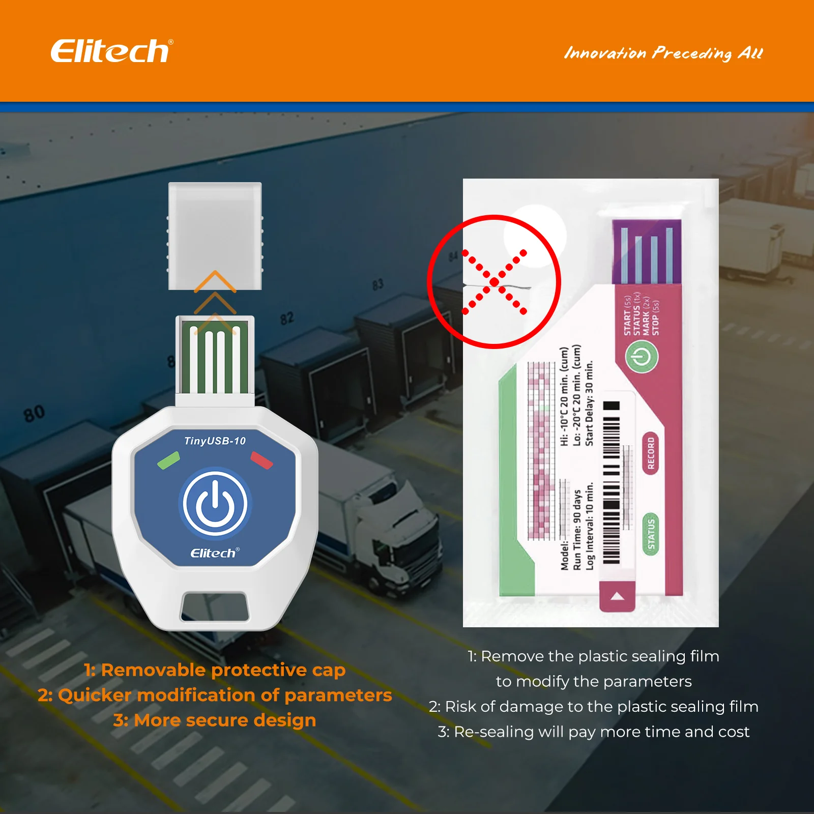 Elitech TinyUSB Single-Use Temperature Recorder Data Logger range -10℃~30℃ - Image 4