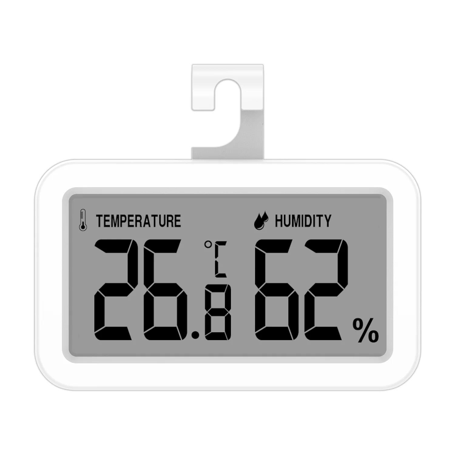 Elitech TM-2TH Fridge Thermometer Hygrometer Digital Freeze Refrigerator Thermometer Waterproof Large LCD Display