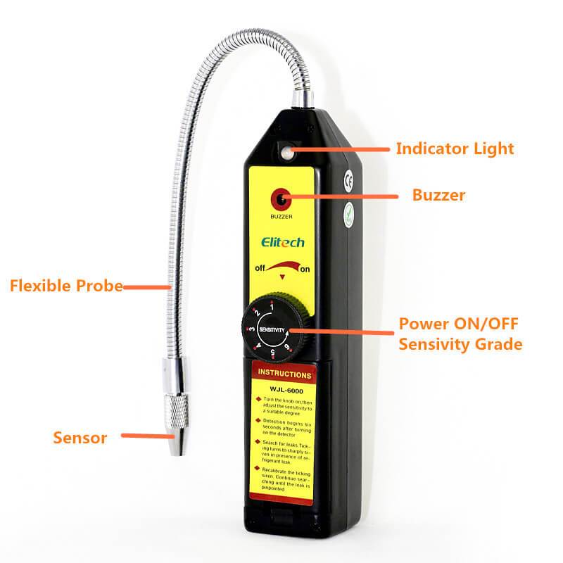 Elitech WJL-6000 Refrigerant Leak Detector Corona Sensor HVAC Halogen Gas Tester - Image 4