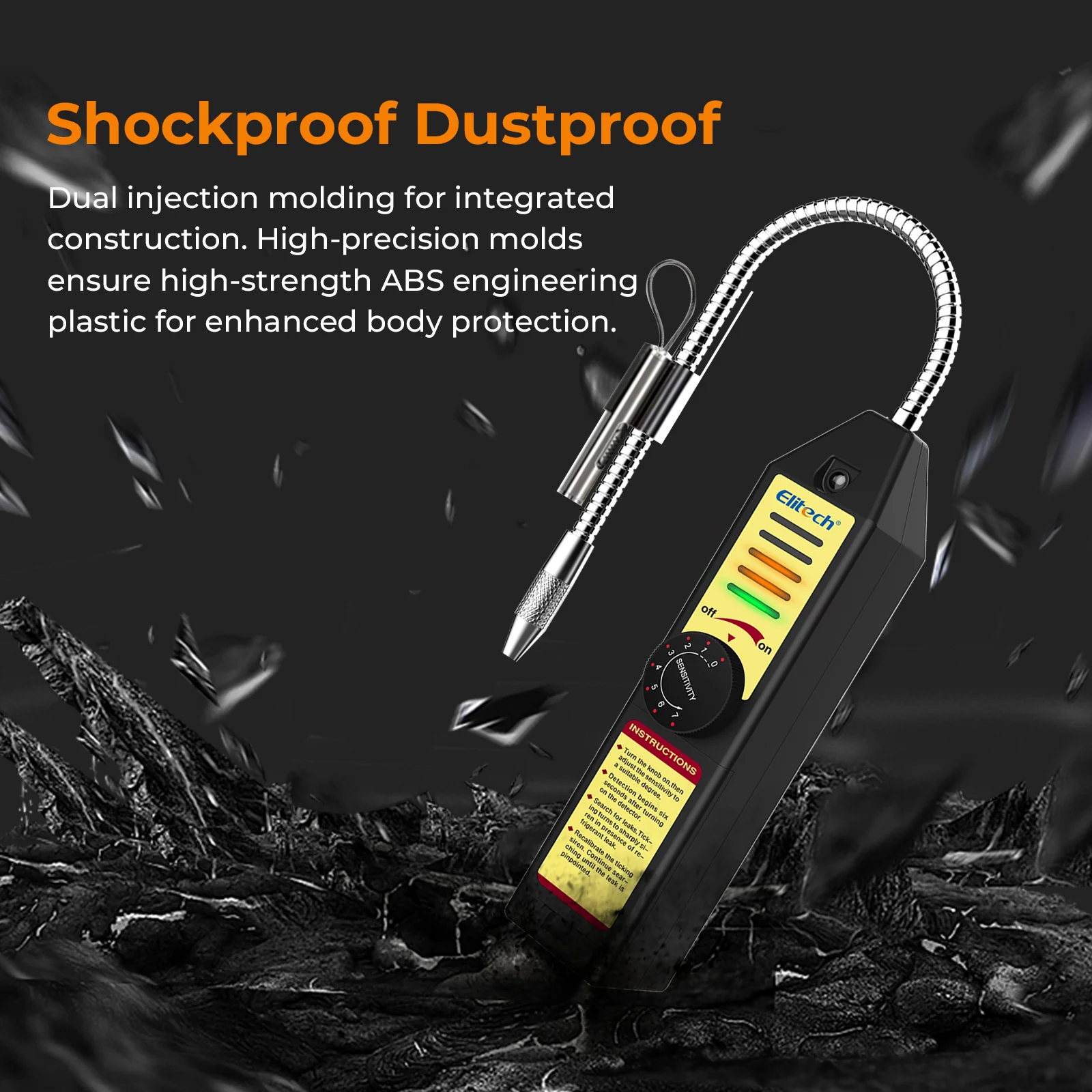 Elitech WJL-6000SUV Refrigerant Heat Pump Leak Detector with UV LED Corona Sensor AC Halogen Gas Leaking Detection - Image 6