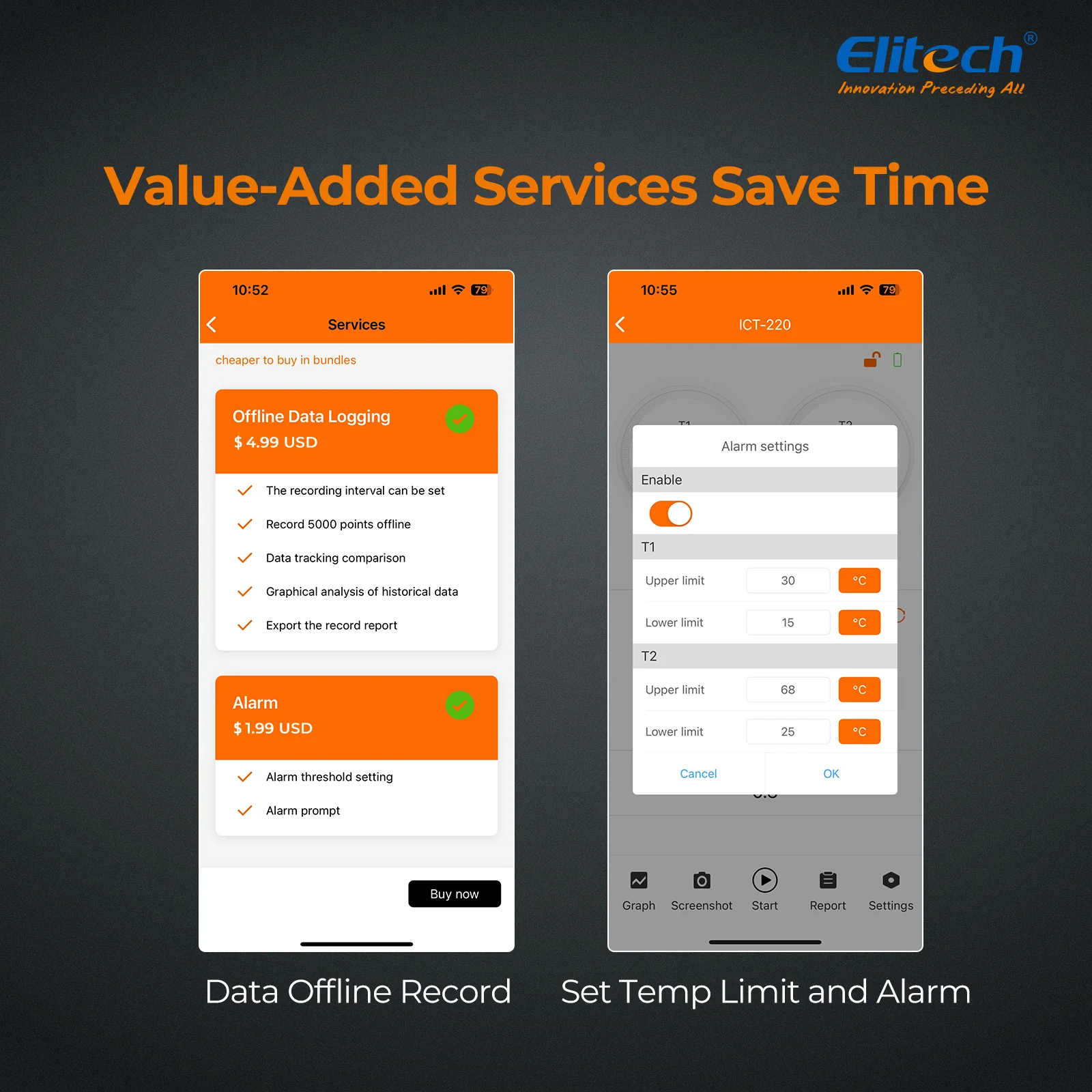 Elitech ICT-220 Bluetooth Dual Thermocouple Thermometer – High Precision K-Type Temperature Data Logger with App, Rapid Response, Suitable for Refrigeration, Automotive Maintenance and Heat Pump Industries - Image 11