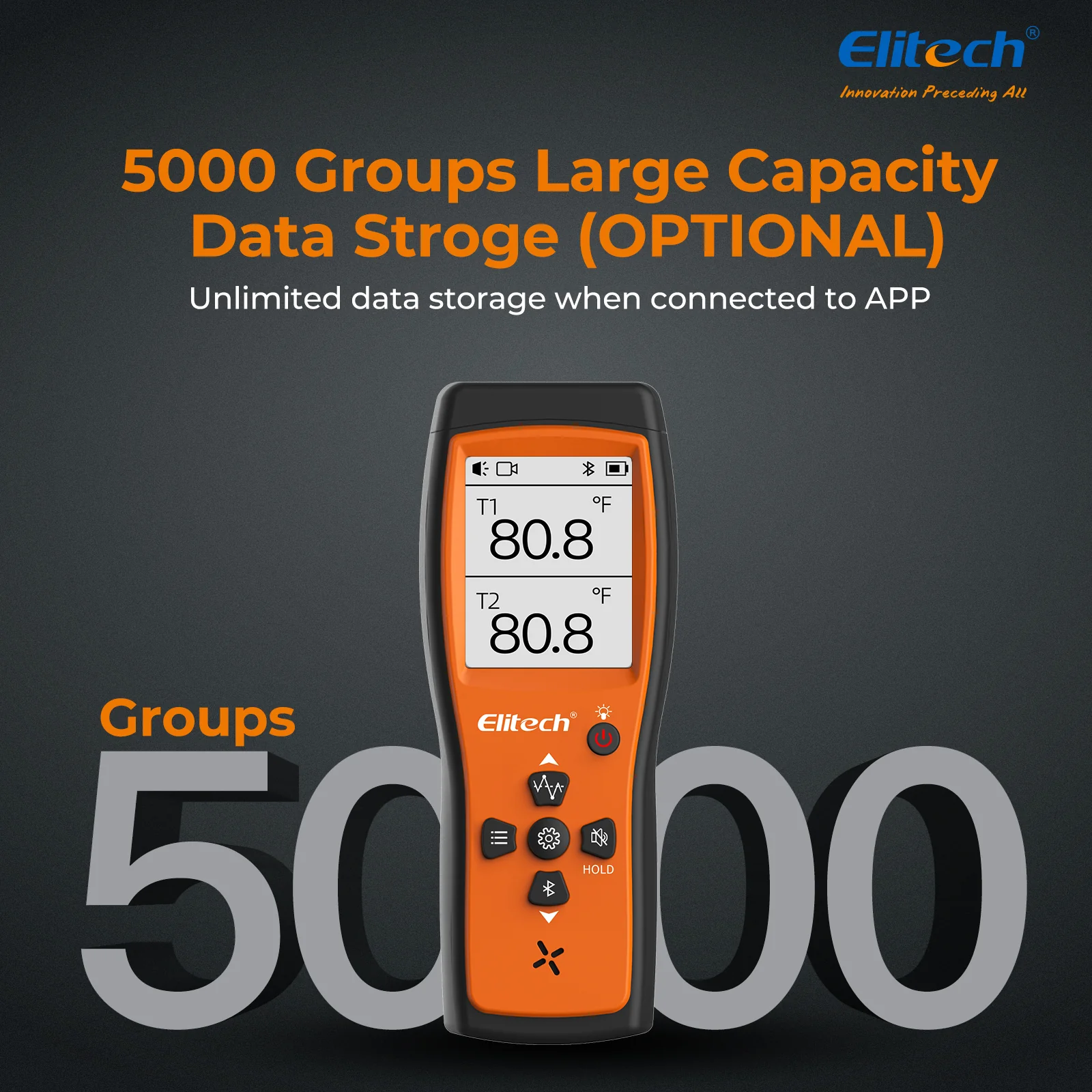 Elitech ICT-220 Bluetooth Dual Thermocouple Thermometer – High Precision K-Type Temperature Data Logger with App, Rapid Response, Suitable for Refrigeration, Automotive Maintenance and Heat Pump Industries - Image 4