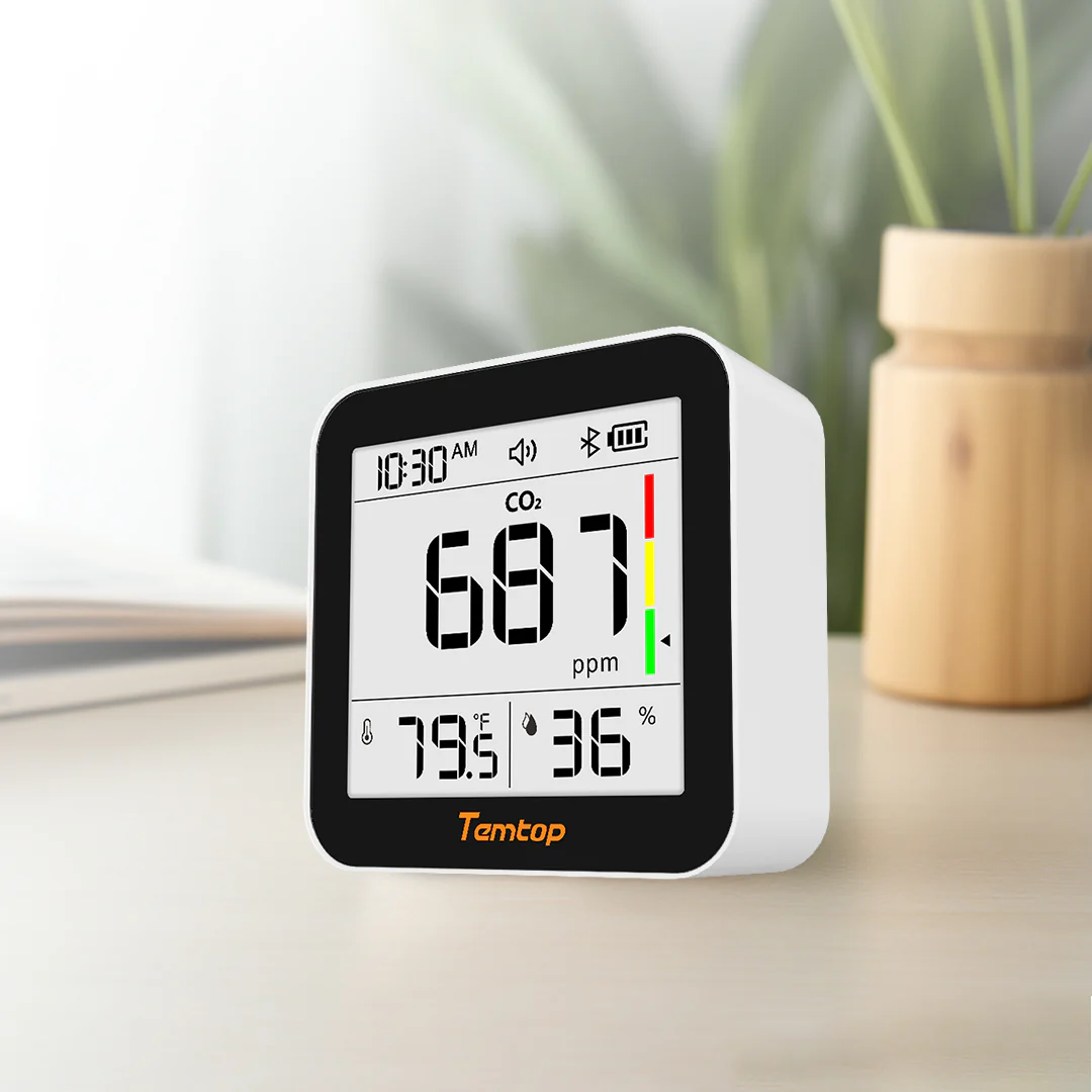 Temtop C10 2nd E-Ink Display CO2 Monitor Indoor Air Quality Monitor for CO2, Temperature and Humidity with App and Data History - Image 12