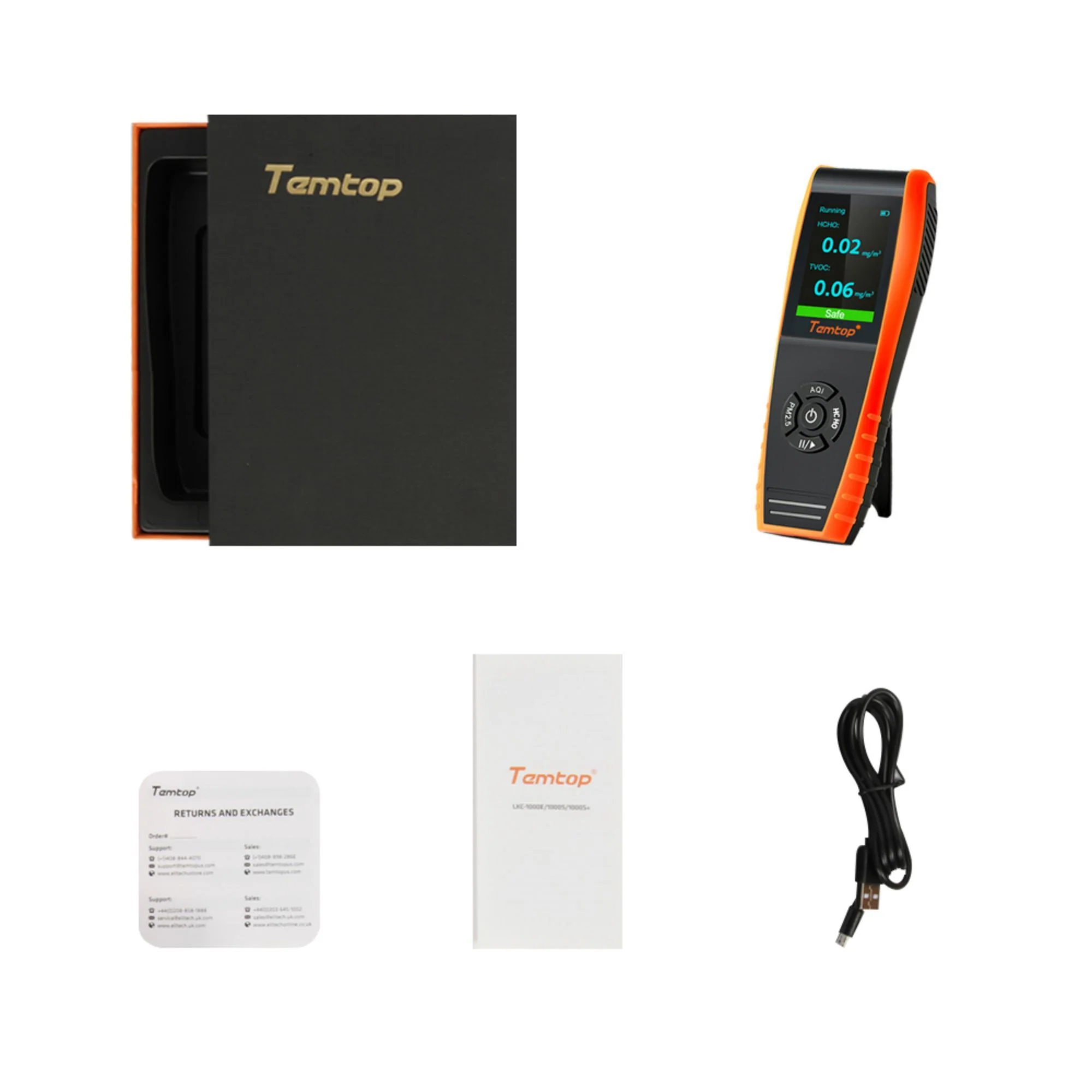 Temtop LKC-1000E Air Quality Detector Professional Sensor Formaldehyde AQI Air Quality Monitor Detector for HCHO PM2.5 PM10 Testing - Image 7