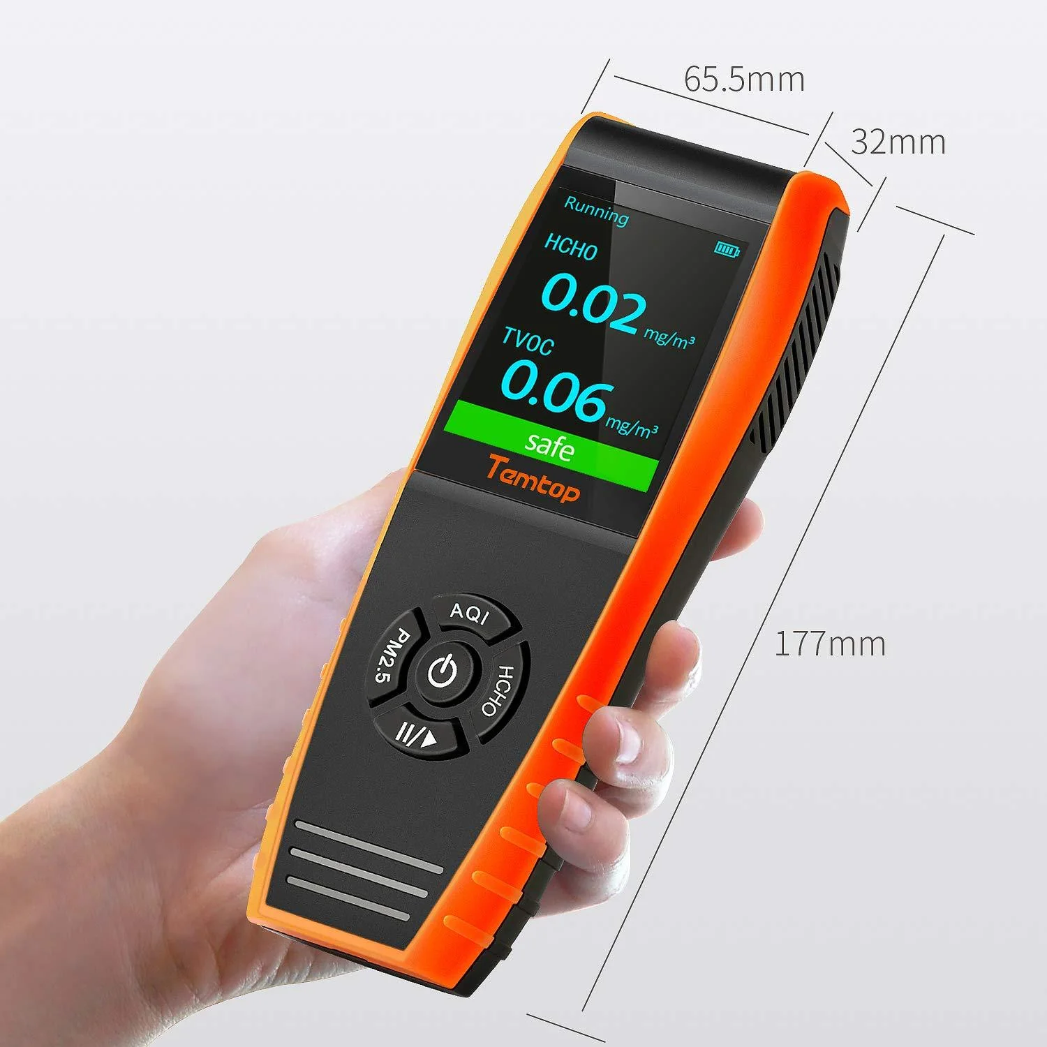 Temtop LKC-1000S+ 2nd Air Quality Monitor, Data Export PM2.5 PM10 HCHO AQI Particles VOCs Humidity and Temperature - Image 10